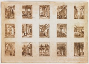 Quinze vues architecturales et italiennes miniatures