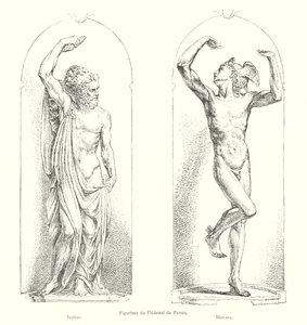 Figurines du piédestal du Persée, Jupiter, Mercure - Italian School