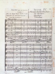 Première page de la partition de Lodoiska, opéra de Luigi Cherubini