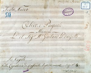 Première page de partition musicale de l