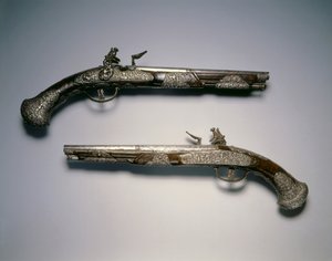 Pistolets à silex, Brescia, vers 1670 - Italian School