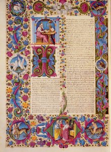 Fol.172v Deuxième évangile de Jean, de la Bible Borso d