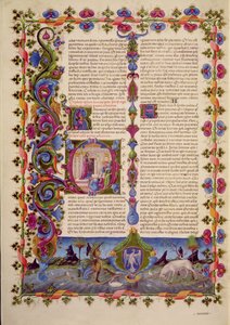 Lettre de Saint Jean aux Apôtres, de la Bible de Borso d