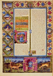 Fol.25v Ouverture du livre de Jérémie, de la Bible Borso d