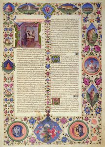Fol.2R Incipit du Prologue, de la Bible de Borso d