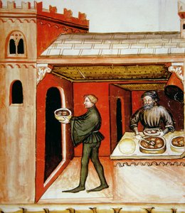 Viande et sa gelée, illustration de Tacuinum Sanitatis Codex Vindobonensis - Italian School