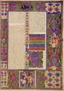 Ouverture du Livre du prophète Daniel, de la Bible Borso d