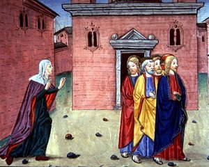 Fol.86v Christ rencontre une femme et dit 