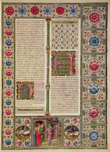 Fol.99r Ouverture du Livre du Prophète Nahum, de la Bible Borso d