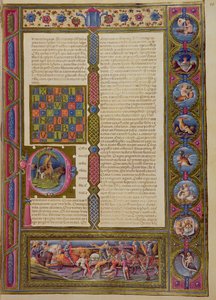 Premiers mots du livre des Juifs, de la Bible de Borso d