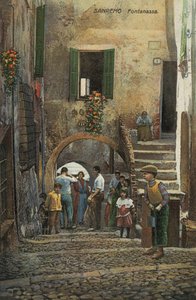 Fontanassa, San Remo, Italie (lithographie couleur)