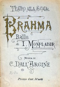 Frontispice du ballet Brahma par Monplaisir et dell