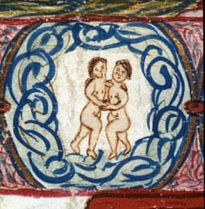 Signe des Gémeaux. Horoscope italien datant du milieu du 15ème siècle - Italian School
