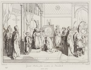 Gentile Bellino Fait Chevalier par Mahomet II - Italian School