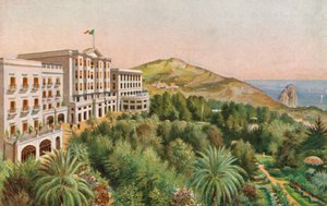 Grand Hôtel Quisisana, Capri, Italie (lithographie couleur)