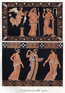 Robes des reines grecques - gravure de « Usi e Costumi di Tutti i Popoli dell