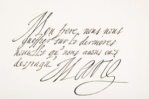 Écriture et signature de Marie de Médicis - Italian School
