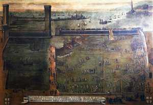 Port de Gênes, peinture, Italie - Italian School