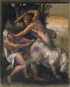 Hercule tuant le taureau crétois, Salle Jaune - Italian School