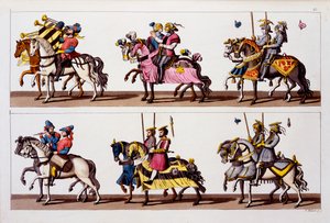 Saint-Empire romain germanique : Participants à un tournoi au château de Luxembourg à l