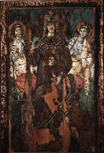 Icône de la Vierge de Clémence ou Madonna Theotokos Peinture à l