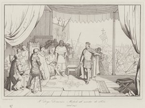 Le Doge Domenico Micheli au siège de Tyr - Italian School