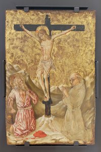 Le crucifix entre saint Jérôme et saint Bernardin de Sienne, maître de l