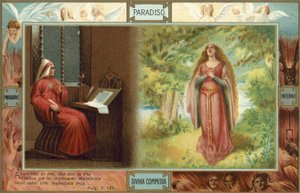 Illustration pour La Divine Comédie de Dante (lithographie couleur) - Italian School