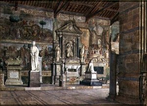Intérieur du Campo Santo à Pise, c.1845 - Italian School