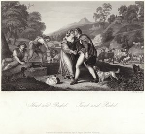 Jacob et Rachel - Italian School