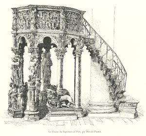La Chaire du baptistère de Pise, par Niccolo Pisano - Italian School