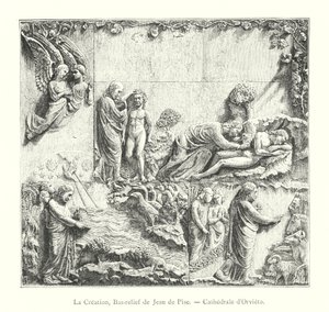 La Création, Bas-relief de Jean de Pise, Cathédrale d
