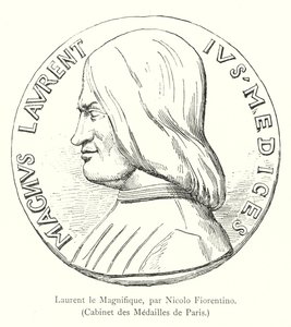 Laurent le Magnifique, par Nicolo Fiorentino, Cabinet des Médailles de Paris (gravure) - Italian School