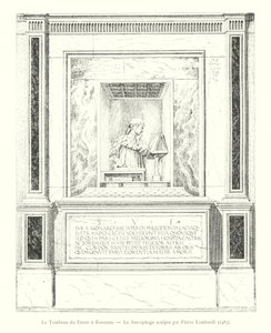 Le Tombeau de Dante à Ravenne, Le Sarcophage sculpté par Pietro Lombardi - Italian School