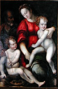 Madone et Enfant avec St. Jean-Baptiste - Italian School