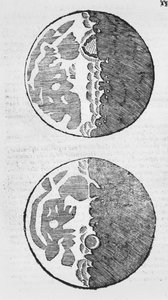 Cartes de la lune, illustration de Sidereus Nuncius par Galileo Galilei, 1610