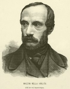 Mazzini Nella Virilita (gravure) - Italian School