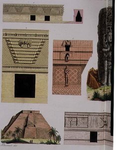 Antiquités mexicaines, détails architecturaux de la planche 48 de 
