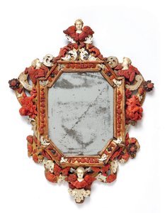 Cadre de miroir, Trapani, fin 17ème ou début 18ème siècle - Italian School