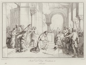 Mort du Doge Candiano IV, 976 (gravure) - Italian School