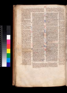Grégoire IX, Décrétales avec Apparatus par Bernardo Botone de Parme, texte principal en écriture gothique (littera rotunda)