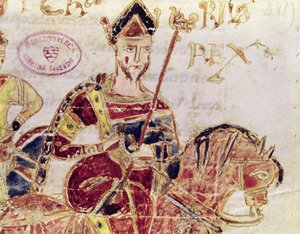 Lothaire I (c.795-855) sur son cheval - Italian School