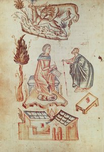 Ms Grec 36 f.187v Consultation médicale en plein air dans l