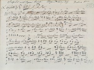 Partition musicale pour Poliuto de Donizetti (encre sur papier) - Italian School