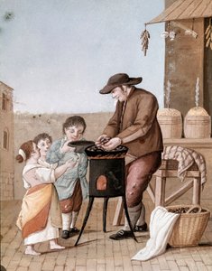Anciens métiers napolitains : le vendeur de châtaignes - Italian School