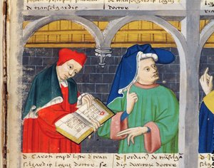 Noble et avocat tenant un livre ouvert - Italian School