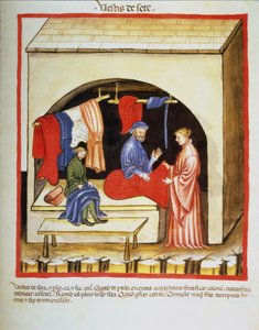 La boutique des tailleurs : Vêtements de soie, de Tacuinum Sanitatis - Italian School