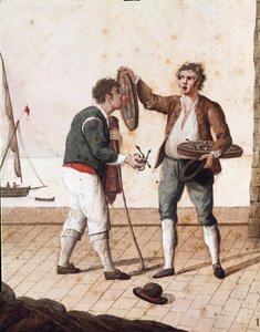Vieux métiers napolitains : vendeurs de petits serpents