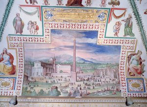 Piazza del Popolo, sous le règne du pape Sixte V - Italian School