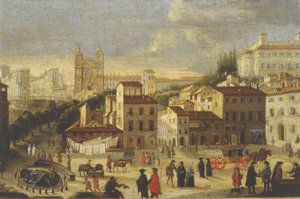 Piazza di Spagna et Trinità dei Monti - Italian School